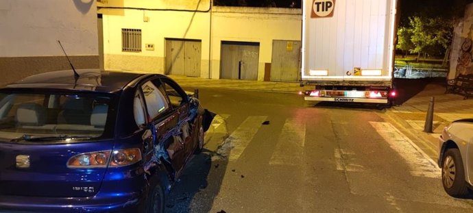 Trailer accidentado en Mérida
