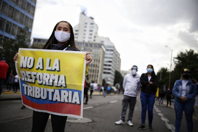 Protestas en Colombia contra la reforma tributaria.