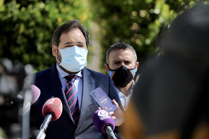 El presidente del PP en Castilla-La Mancha, Paco Núñez, en Alovera