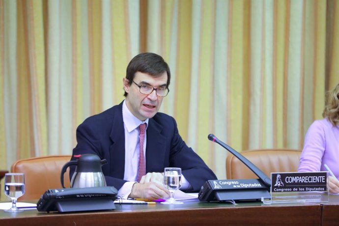 Archivo - El secretario de Estado para la Unión Europea, Juan González-Barba Pera, comparece en la comisión Mixta para la Unión Europea del Congreso de los Diputados, en Madrid (España), a 9 de diciembre de 2020. Durante la comisión se desarrollará un d