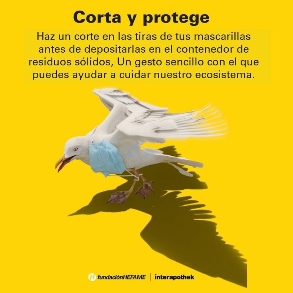 Campaña para enseñar a la población a desprenderse adecuadamente de sus mascarillas usadas