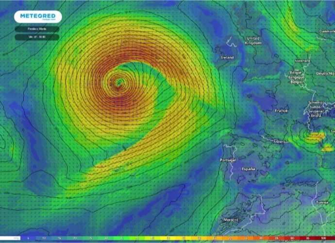 Una ciclogénesis explosiva podría provocar la llegada de una borrasca el fin de semana a la Península que podría ser nombrada 'Mathieu'.