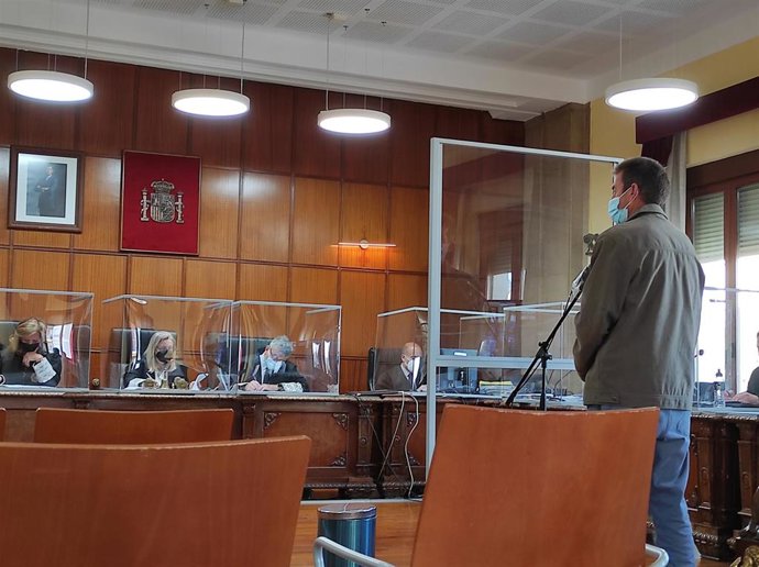 El acusado durante su declaración en el juicio
