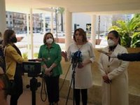 Susana Díaz manda "fuerza" a Gabilondo y recuerda que "nos estamos jugando una parte importante" de la democracia