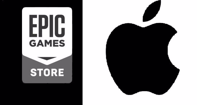 Logos de Epic Games y Apple.