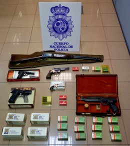 Armas intervenidas por la Policía Nacional