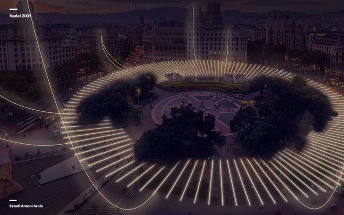 El nou disseny dels llums de Nadal que lluir la plaa Catalunya aquest 2021.