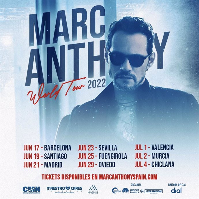 Cartell de la gira de Marc Anthony de 2022