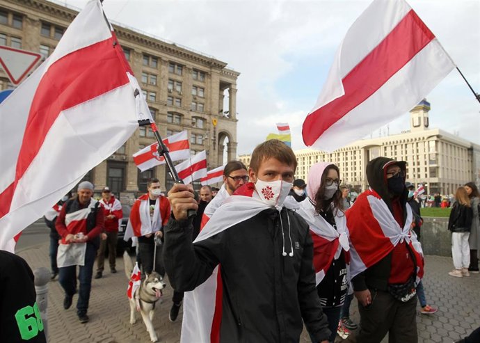 Archivo - Protestas en contra de Lukashenko en Ucrania
