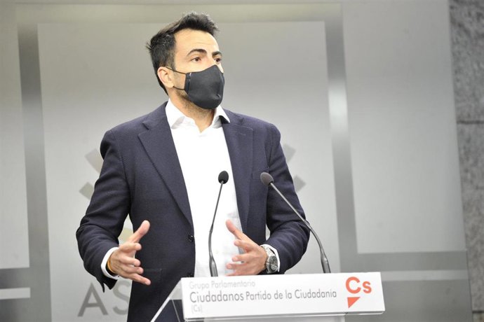 El portavoz de Cs en la Asamblea de Extremadura, David Salazar.