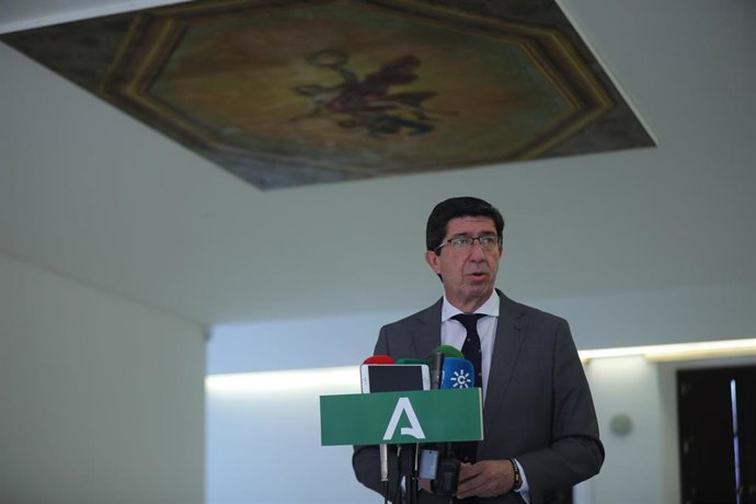 El vicepresidente de la Junta de Andalucía y consejero de Turismo, Regeneración, Justicia y Administración Local, Juan Marín, en una imagen de archivo.
