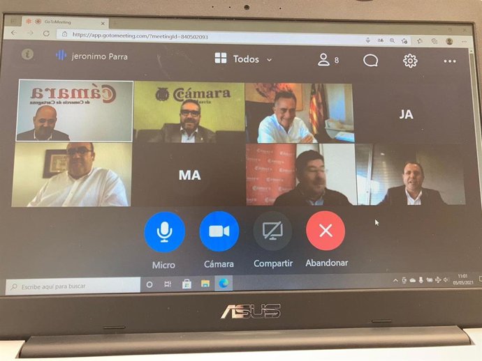 Imagen de la reunión por videoconferencia
