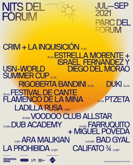 Cartel de Nits del Frum de Barcelona