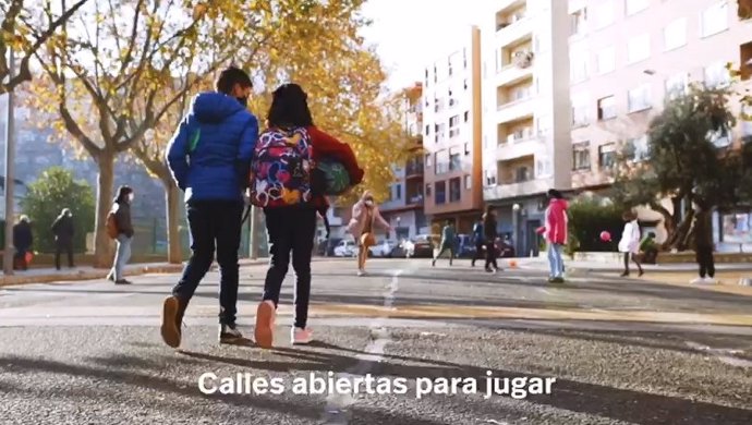 Imagen del vídeo del Ayuntamiento sobre el programa 'Calles Abiertas', que le ha valido a Logroño el Premio Nacional de Movilidad