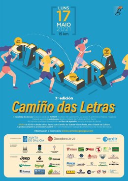 Cartel de la carrera 'Camiño das Letras', en su VII edición