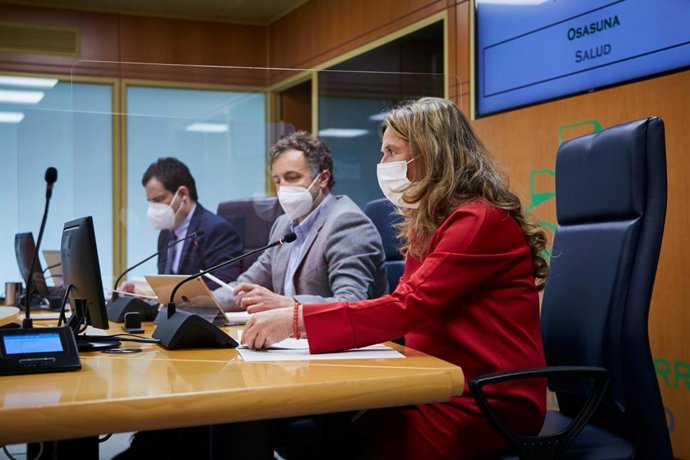 La consejera de Salud del Gobiernmo Vasco, Gotzone Sagardui, en Vitoria en su comparecencia semanal ante la Comisión de Salud del Parlamento Vasco