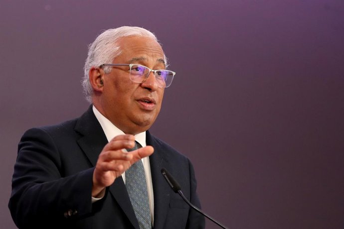 Archivo - 26 February 2021, Portugal, Lisbon: Portuguese Prime Minister Antonio Costa speaks during a press conference at the end of a two-days video conference summit of the Members of the European Council on the Covid-19 pandemic, from the Centro Cult