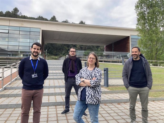 Los responsables por parte de la UdG de la creación de oficinas de transferencia de conocimiento y tecnología en universidades balcánicas, Ferran Lázaro, Dani Blasco, Andrea Bikfalvi y Josep Llach.