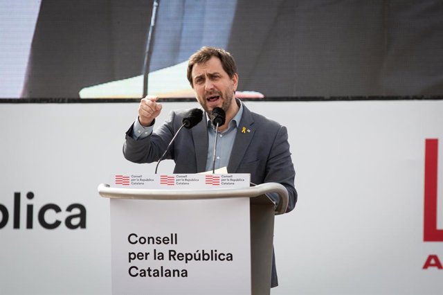 Archivo - Arxiu - L'exconseller Toni Comín en l'acte del Consell per la República a Perpinyà.