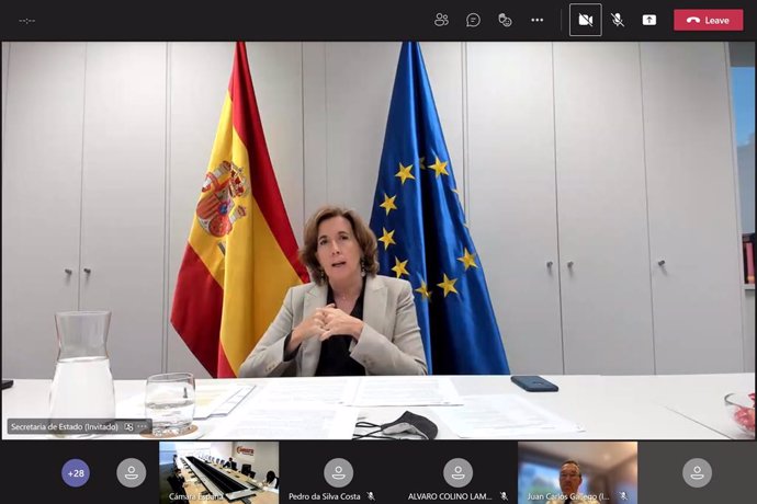 La secretaria de Estado de Economía y Apoyo a la Empresa, Ana de la Cueva, en la Comisión de Financiación de la Cámara de España.