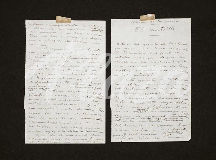 Archivo - Texto manuscrito de Vicente Blasco Ibáñez