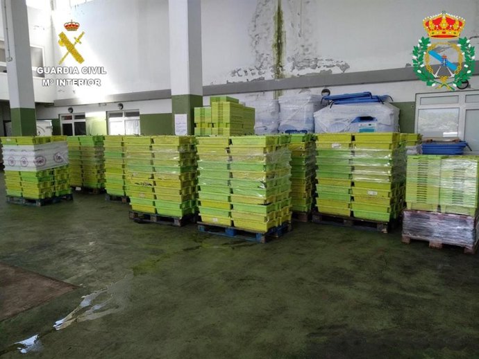 Sardinas intervenidas en Porto do Son (A Coruña) por exceder el tope de capturas y ser cogidas fuera del horario para faenar autorizado.