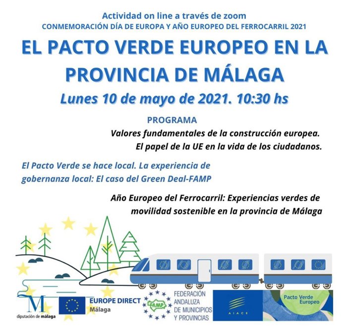 Cartel de las jornadas con las que Diputación de Málaga celebra el Día de Europa