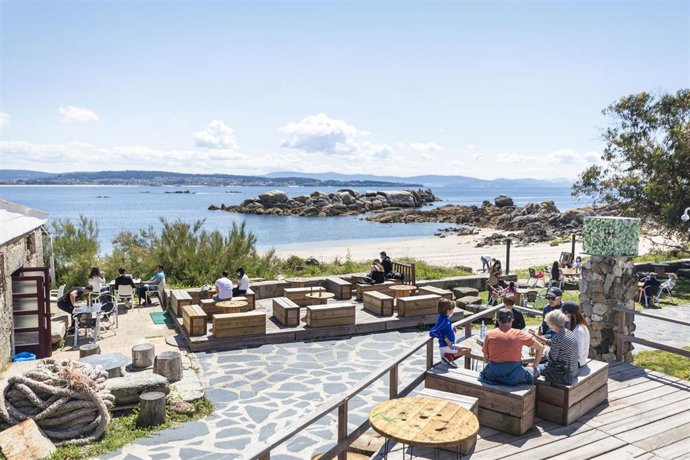 Varias terrazas en el municipio de O Grove  