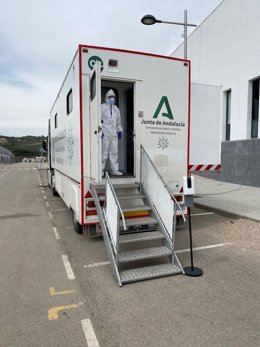 La unidad móvil de cribados de la Junta de Andalucía.