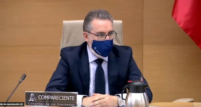 El comisario general de Informción de la Policía, Eugenio Pereiro, durante su comparecencia en la comisión Kitchen del Congreso