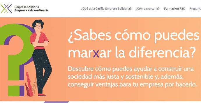 Captura de la web Casilla Empresa Solidaria