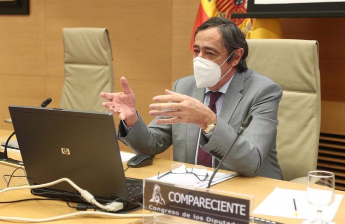 Archivo - El Secretario General de Investigación, Rafael Rodrigo, durante su comparecencia ante la Comisión de Ciencia, Innovación y Universidades del Congreso, el pasado 1 de octubre