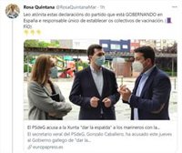 Rosa Quintana acusa a G.Caballero de "tener la cara de cemento armado" por su "embuste" sobre la vacunación de marineros