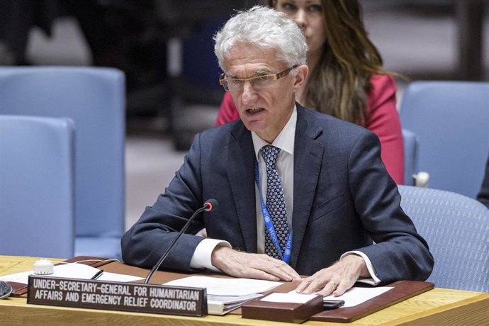 Archivo - El vice secretario general de la ONU para Asuntos Humanitarios, Mark Lowcock