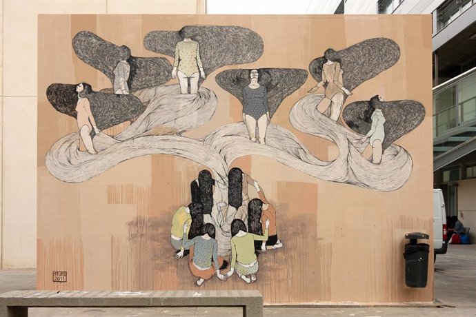 Archivo - Poliniza Dos, el encuentro de arte urbano de la Universitat Politcnica de Valncia (UPV), regresa tras el parón del año pasado (motivado por la pandemia) con una edición especial dedicada a la artista argentina Hyuro
