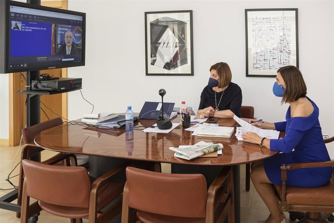 RLa consejera de Presidencia, Interior, Justicia yAcción Exterior, Paula Fernández Viaña, interviene en el pleno del Comité de las Regiones