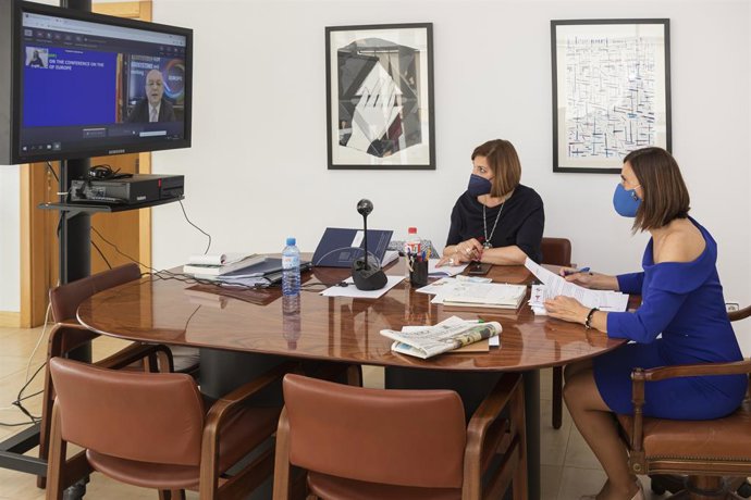 RLa consejera de Presidencia, Interior, Justicia yAcción Exterior, Paula Fernández Viaña, interviene en el pleno del Comité de las Regiones