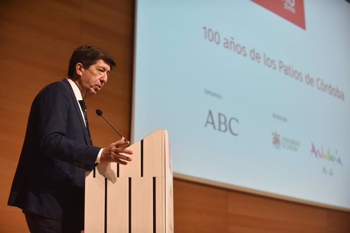 Juan Marín, durante su intervención en Córdoba.