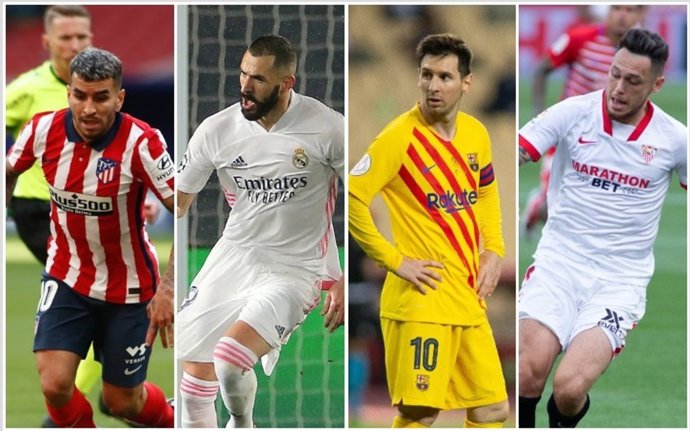 Atlético, Real Madrid, Barcelona y Sevilla pelean por la Liga