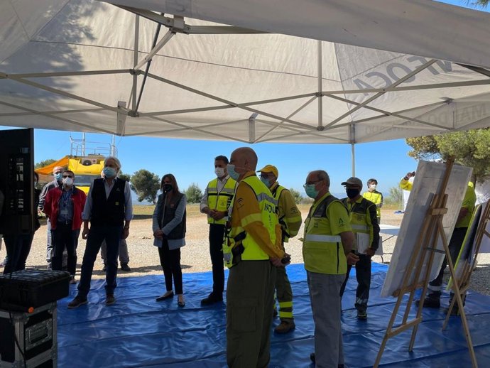 Simulacro de incendio en el entorno de Cenes de la Vega (Granada)