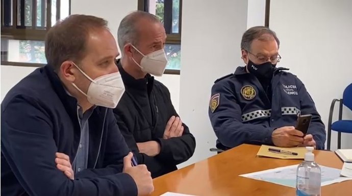 Reunión sobre el dispositivo de seguridad de la Missa d'Infants de Valncia