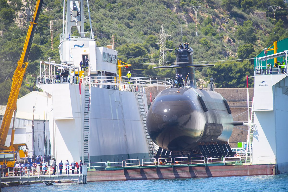 Navantia Pone A Flote El Submarino S-81 'Isaac Peral' En Cartagena