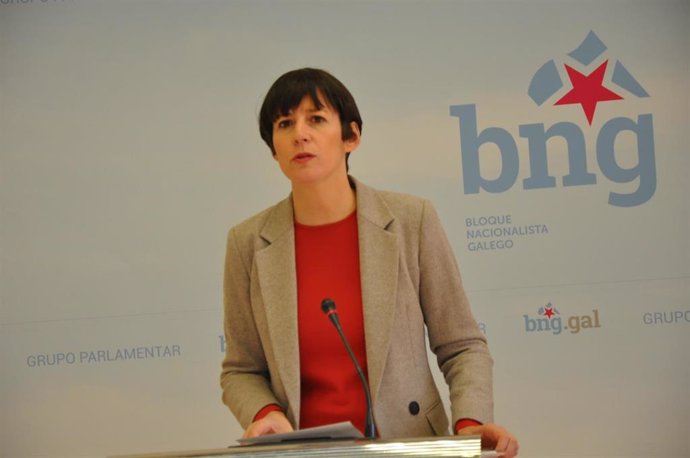 Archivo - La portavoz nacional del BNG, Ana Pontón, en una rueda de prensa