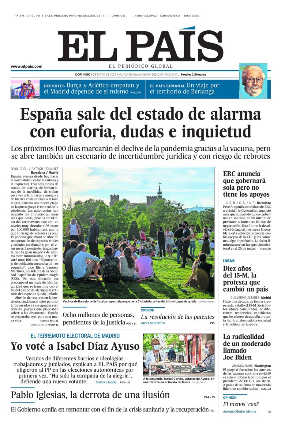 Portada El País