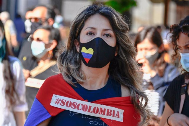 Manifestación contra el Gobierno colombiano