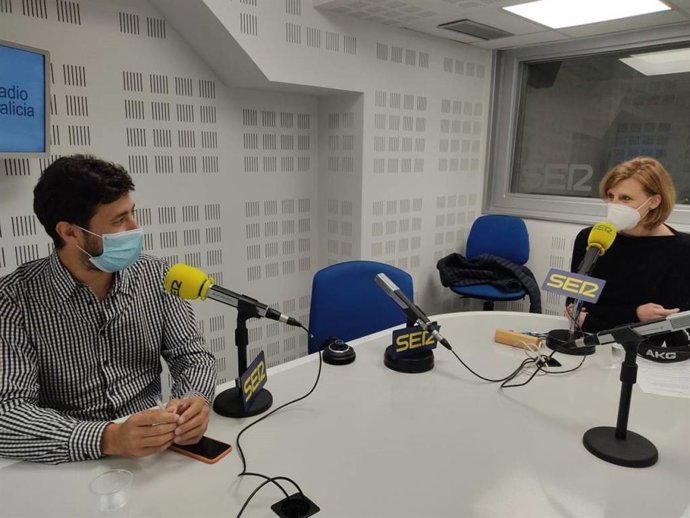 Antón Gómez Reino durante la entrevista