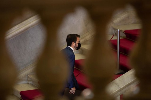 Archivo - Arxivo - El vicepresident de la Generalitat en funcions i candidat d'ERC a la Presidència, Pere Aragonès, a la seva arribada a la segona sessió del debat d'investidura a la presidència de la Generalitat de Catalunya. Foto d'arxiu.