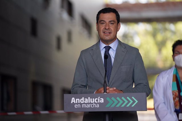 El presidente de la Junta, Juanma Moreno, en Marbella (Málaga)