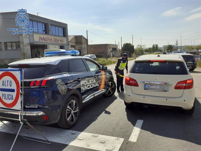 Control de Policía Nacional en La Rioja