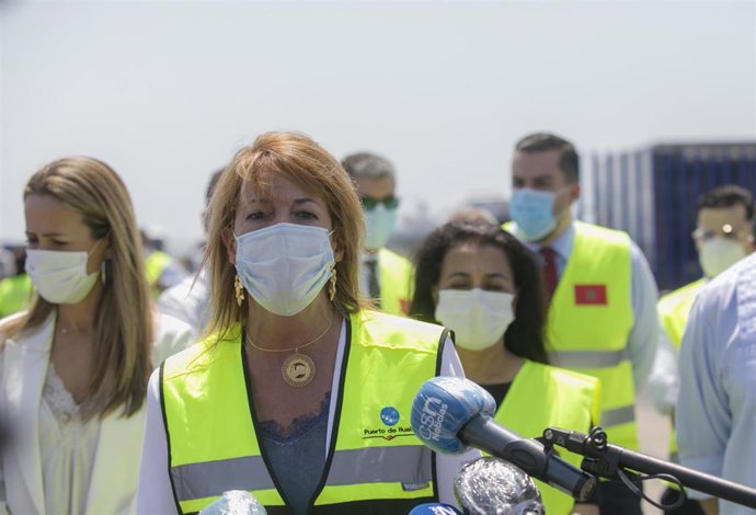 Archivo - La presidenta del Puerto de Huelva, Pilar Miranda, en una imagen de archivo.
